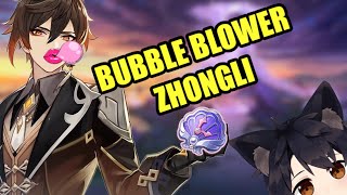 HEALER ZHONGLI SOLOS BOSSES Bubble Blower Zhongli [upl. by Lilaj]