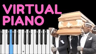 Coffin Dance on Virtual Piano  Sheets EASY [upl. by Nnaacissej]