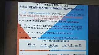 Practical Training7 Brief explanation of Incoterm  ExWorksFCAFAS and FOB [upl. by Sucul]
