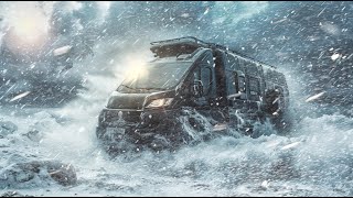 Surviving Severe Triple Hurricane Extreme Winter Van Life Storm Camping Blizzard amp Snow vanlife [upl. by Andri]