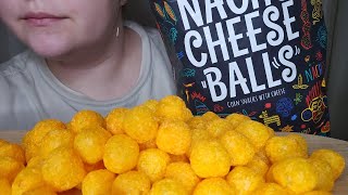 ASMR MUKBANG NACHO CHEESE BALLS  EATING SOUNDS  NO TALKING [upl. by Gut]