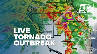 Tornado Outbreak Warning amp Watches in Florida LIVE COVERAGE ahead of Milton landfall [upl. by Iahs635]