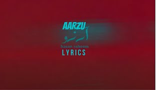 Hasan Raheem Aarzu Prod by UMAIR Arham ikram lyrics [upl. by Kinghorn]