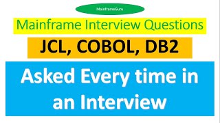 Mainframe Interview Questions and Answers for Experienced more than 1 years COBOL JCL DB2  Learn [upl. by Charleton684]