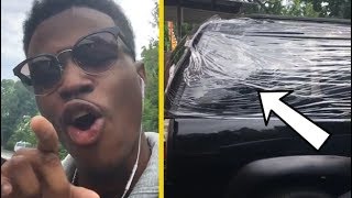 DC Young Fly quotFlips Out After Haters Break Into His Carsquot [upl. by Noirb349]