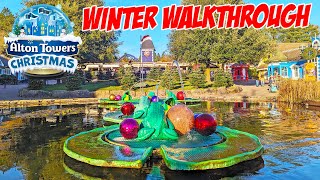 Christmas at ALTON TOWERS Full Virtual Tour Dec 2023 4K [upl. by Gruber376]