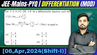 JEE Mains 2024 PYQ 06Apr2024ShiftI  JEE Mains PYQ Solutions  Differentiation PYQ  IQRA JEE [upl. by Earl]