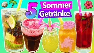 5 leckere Sommergetränke zum selber machen ohne Alkohol Icetea Smoothie Limonade Cocktail Slushy [upl. by Lynda]