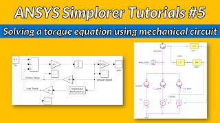 Solving a torque equation using mechanical circuit in ANSYS Simplorer Tutorial 5 [upl. by Keese]