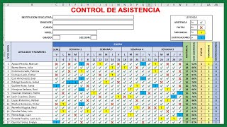 Cómo CREAR un REGISTRO DE ASISTENCIA para ALUMNOS en Excel Paso a Paso [upl. by Kecaj167]