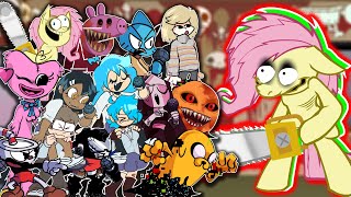 FNF VS Fluttershy 🎵 Elements Of Insanity Animation Shed Songs But Different Characters Sing It [upl. by Arev]