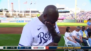 Lorenzo Cain gives emotional speech at retirement ceremony in Kansas City [upl. by Amarillis]