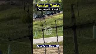 Destruction of 02 Russian Tanks Near Kursk Region [upl. by Eupheemia]