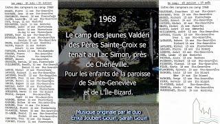 106 participants au camp des jeunes Valdéri des Pères SainteCroix en 1968 [upl. by Liakim380]