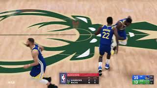 Bucks vs Warriors REMACH NBA 2K PS5  MAX DIFFICULTY LEVEL [upl. by Nivlad]