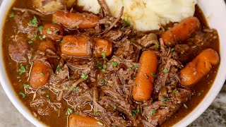 Super EASY Melt In Your Mouth Pot Roast Recipe  How To Make Pot Roast [upl. by Aivuy486]