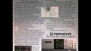 Pioneer CT9R Cassette deck Vintage Audio Review Episode 91 [upl. by Klute]