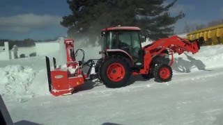 Roadside Clean up with the Kubota L5740 and Pronovost P 800 TRC Snowblower [upl. by Hulda109]