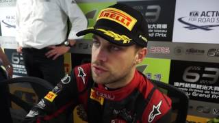 FIA GT World Cup  Winner Laurens Vanthoor interview [upl. by Allerim]