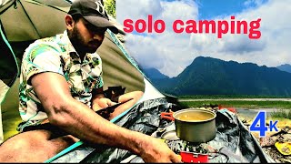 Relaxing SOLO Camping With Bhutan Mountains View   4k  vedio [upl. by Iduj]