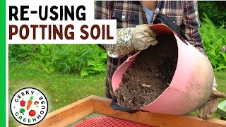 How To Reuse Old Potting Soil  Geeky Greenhouse [upl. by Liban]