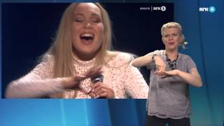 Agnete «Icebreaker» på tegnspråk  MGP 2016 [upl. by Uund311]