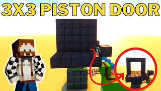 SIMPLE 3x3 Piston Door Tutorial  Minecraft 120 [upl. by Kacy]