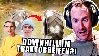 Im TRAKTORREIFEN den BERG RUNTER Otto reagiert auf Freerunning Schlappen [upl. by Salvidor]