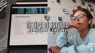 15 TIPS REALISTAS y FÁCILES para ESTUDIAR para EXAMENES 🧠  MÉTODOS DE ESTUDIO [upl. by Thomas]