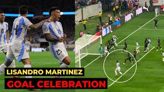 Lisandro Martinez goal celebration for Argentina vs Ecuador [upl. by Manuela5]