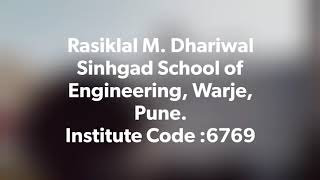 Rasiklal M Dhariwal Sinhgad School of Engineering Warje Pune [upl. by Nelly334]