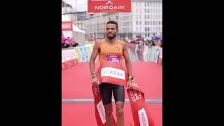 Tadesse Abraham takes the men’s race at the 2024 Geneva Half Marathon athleticsafrica [upl. by Edaj]