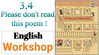 7th English  Lesson No 34  please dont read this poem  English Workshop  Q amp A [upl. by Gnahk]