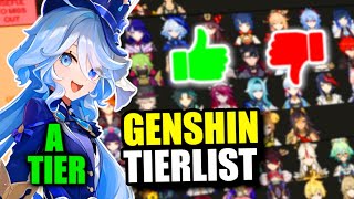 Character Meta Tier List Updated  Genshin Impact [upl. by Akinad101]