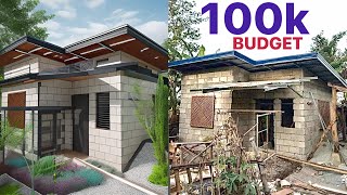 100k Budget 2 rooms 1CR’naka steel trusses na’Magandang Panimulang bahay ito [upl. by Bronk]