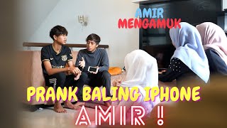 BALING IPHONE AMIR SAMPAI ROSAK   PRANK AMIR MENANGIS [upl. by Eninnaj]