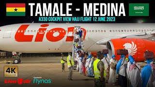 Airbus A330 Tamale to Madinah  4K Cockpit view  Hajj Flight 2023 🇬🇭 [upl. by Hegarty]