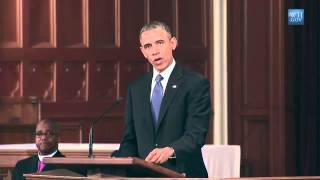 President Obama Speaks at an Interfaith Prayer Service in Boston  YouTube [upl. by Enylcaj]