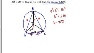 Problem Isosceles Triangle Inscribed in a Circle [upl. by Niar]