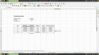 Fälligkeitsdarlehen Tilgungsplan berechnen  Einfach erklärt mit Beispiel und Excel oder OpenOffice [upl. by Berglund]