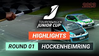 ADAC Tourenwagen Junior Cup 2023  Round 01 Hockenheimring  Highlights [upl. by Ajit870]