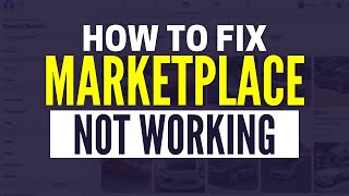 How To Fix Facebook Marketplace Isnt Available To You 2024 [upl. by Redwine]