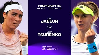 Ons Jabeur vs Lesia Tsurenko  2024 Doha Round 2  WTA Match Highlights [upl. by Ainival]