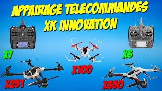 tuto Appairage télécommande X6 ou X7 sur drone X100 X350 X251 de chez XK INNOVATION GEARBEST DRONE [upl. by Nannah841]