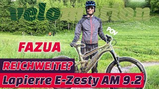 FAZUA Wie lange hält der Akku in der Praxis LightEMTB POV Test mit dem Lapierre EZesty AM 92 [upl. by Arabelle]