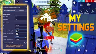 Bluestacks 5 NEW best headshot free fire settings 🎯 Keymapping  Custom HUD [upl. by Oidacra]