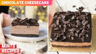 Light amp Creamy Eggless Chocolate Cheesecake Recipe [upl. by Ruel]