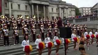 USC Trojan Marching Band in Trafalgar Square London [upl. by Nithsa688]