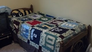 How to Make a Quilt Tips for Sewing with Sports Jerseys [upl. by Yoc]