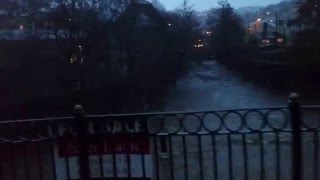 Flood sirens Hebden Bridge 1555pm 12122015 [upl. by Hajidahk]